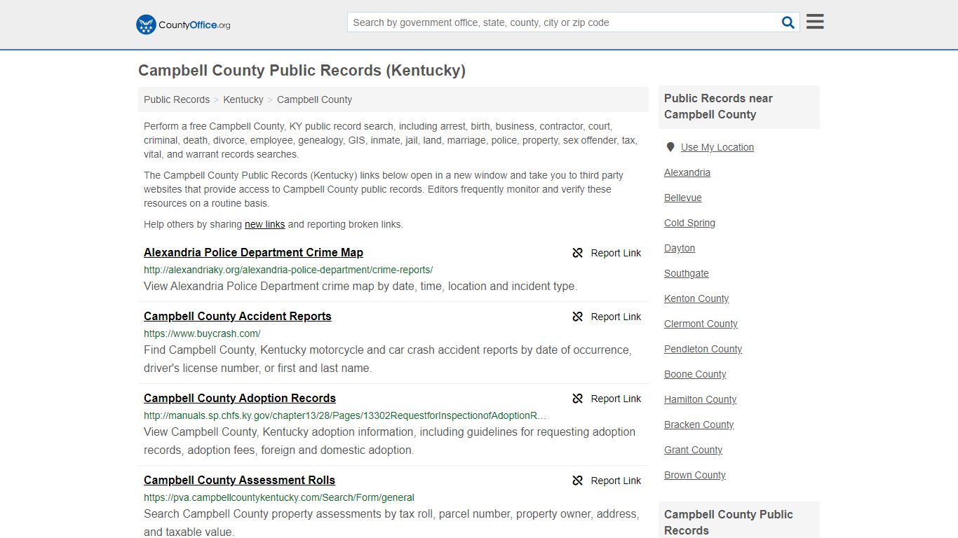 Public Records - Campbell County, KY (Business, Criminal ...