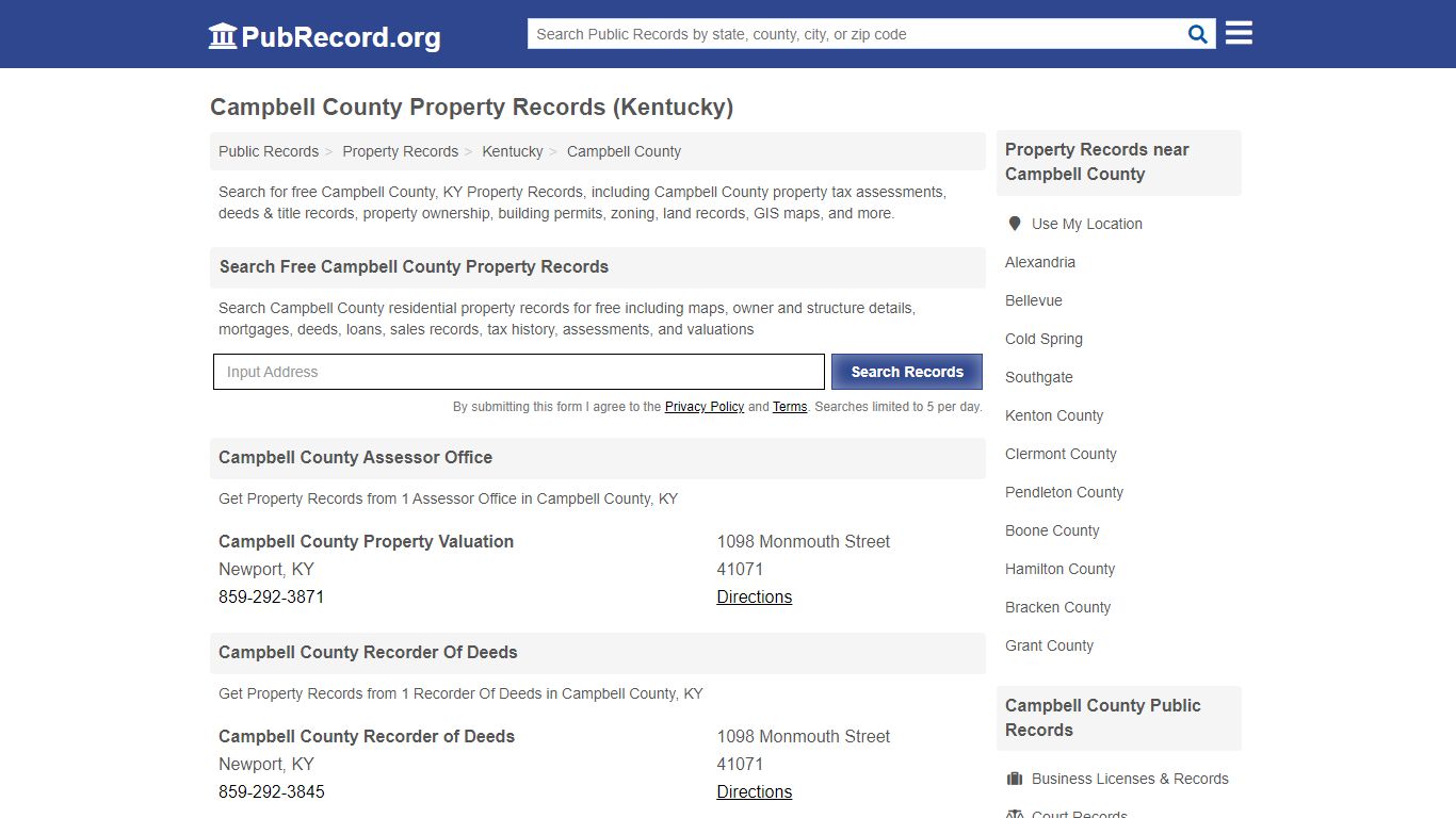 Campbell County Property Records (Kentucky) - Public Record